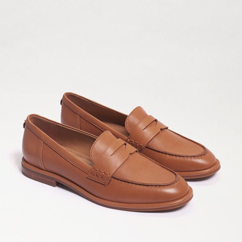 Sam Edelman Birch Penny Loafer-Lt Cuoio Brown Leather