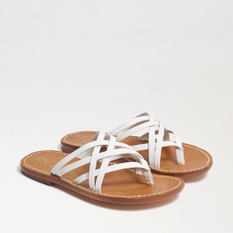 Sam Edelman Marinea Strappy Slide Sandal-White Leather Sam Edelman Marinea Strappy Slide Sandal-White Leather