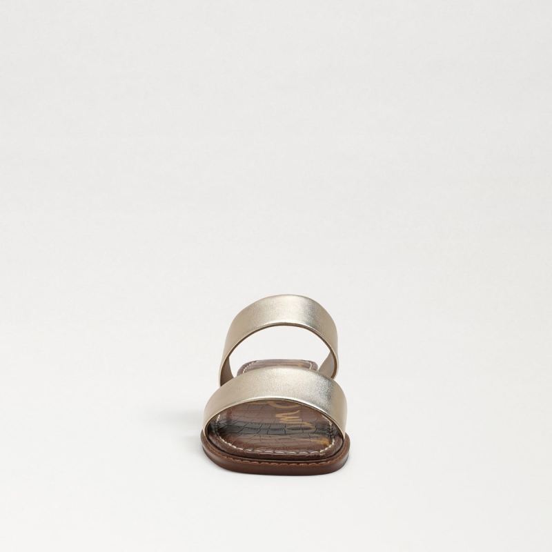 Sam Edelman Haydee Stitch Slide Sandal-Gold Leaf Leather