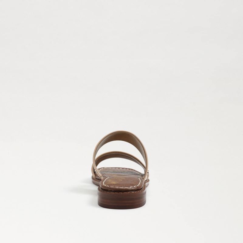 Sam Edelman Haydee Stitch Slide Sandal-Lt Latte Patent