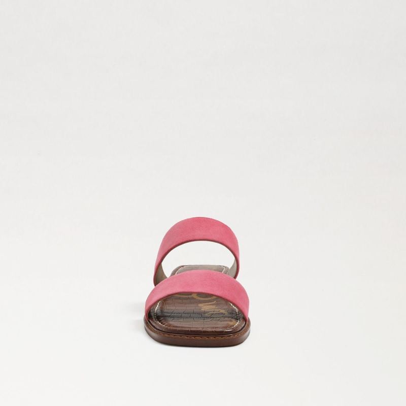 Sam Edelman Haydee Stitch Slide Sandal-Carmine Rose Suede