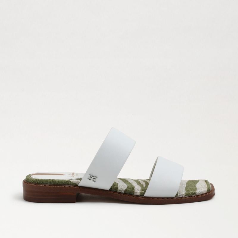 Sam Edelman Haydee Stitch Slide Sandal-White/Multi Leather