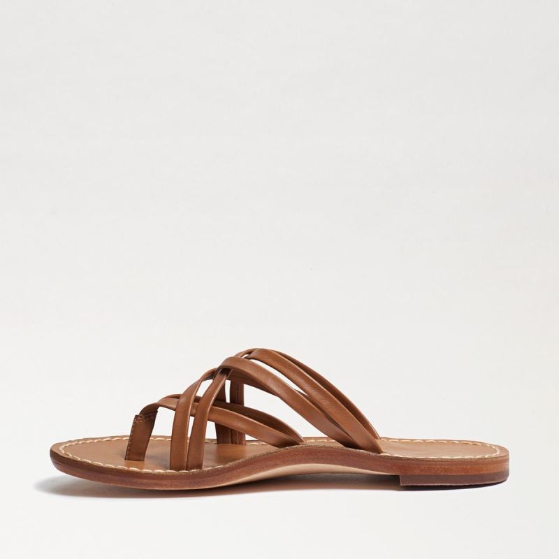 Sam Edelman Marinea Strappy Slide Sandal-Saddle Leather