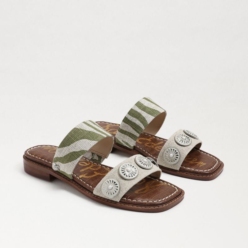 Sam Edelman Hera Slide Sandal-Soft Fern/ Natural