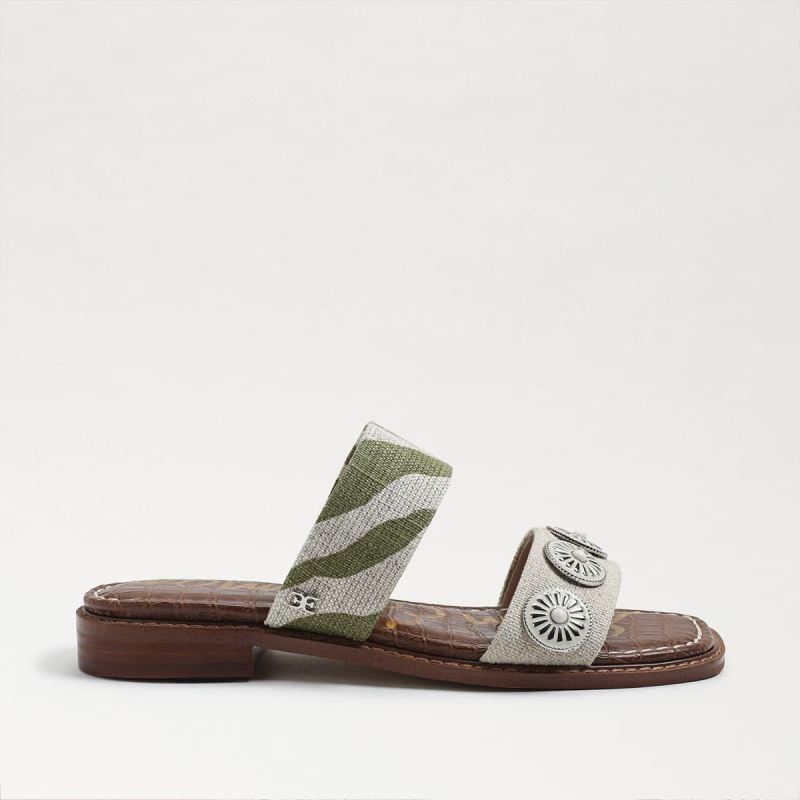 Sam Edelman Hera Slide Sandal-Soft Fern/ Natural