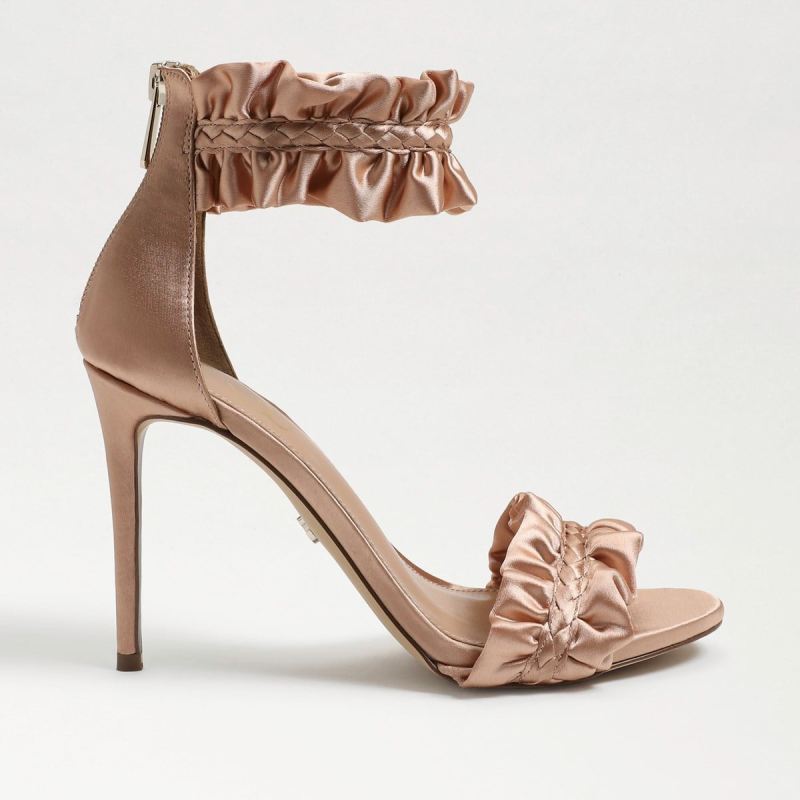 Sam Edelman Sawyer Ankle Strap Sandal-Rosa Blush Satin