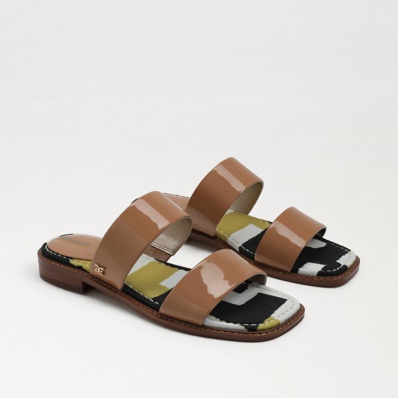 Sam Edelman Haydee Stitch Slide Sandal-Blush Multi Patent Sam Edelman Haydee Stitch Slide Sandal-Blush Multi Patent