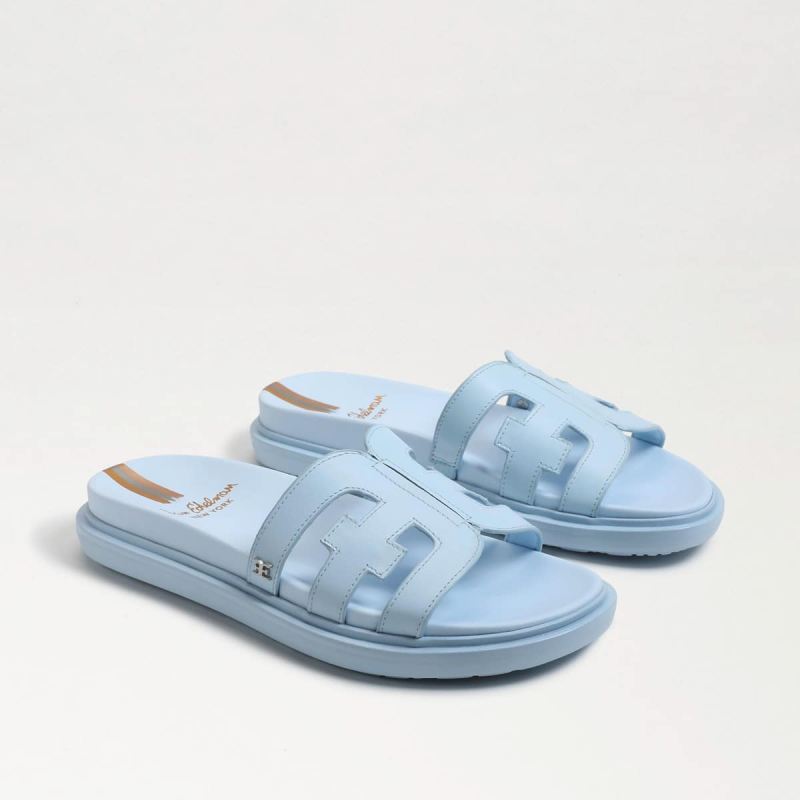 Sam Edelman Valeri Slide Sandal-Riviera Blue Leather Sam Edelman Valeri Slide Sandal-Riviera Blue Leather