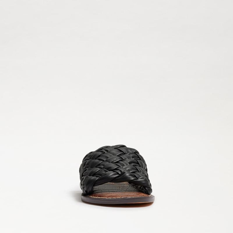 Sam Edelman Griffin Woven Slide Sandal-Black Leather