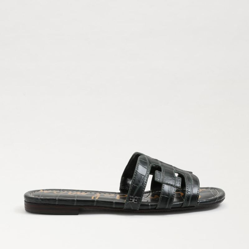 Sam Edelman Bay Slide Sandal-Forest Green Croc