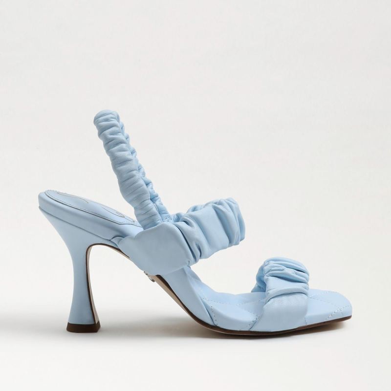 Sam Edelman Marlena Padded Strap Heel-Riviera Blue Leather