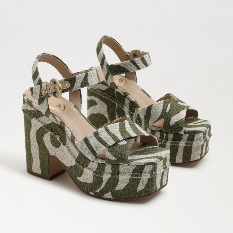 Sam Edelman Trianna Platform Sandal-Soft Fern/Natural Linen Sam Edelman Trianna Platform Sandal-Soft Fern/Natural Linen