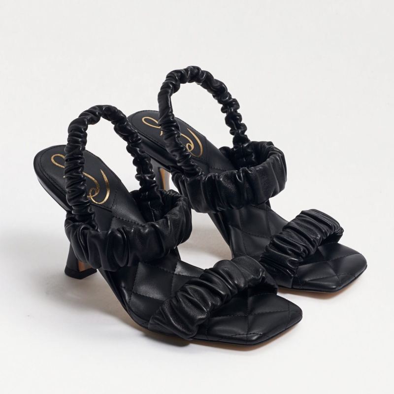 Sam Edelman Marlena Padded Strap Heel-Black Leather Sam Edelman Marlena Padded Strap Heel-Black Leather