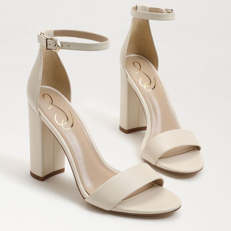 Sam Edelman Yaro Block Heel Sandal-Modern Ivory Leather