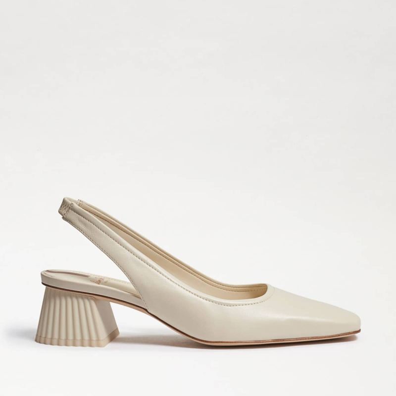 Sam Edelman Toren Block Heel Square Toe-Modern Ivory