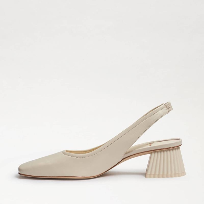 Sam Edelman Toren Block Heel Square Toe-Modern Ivory