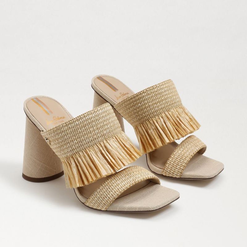 Sam Edelman Kamryn Block Heel Mule-Natural Raffia Sam Edelman Kamryn Block Heel Mule-Natural Raffia
