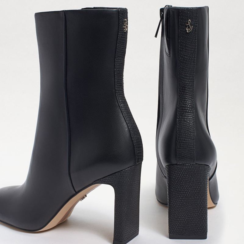 Sam Edelman Anika Ankle Bootie-Black Leather [SamedelmanifmFBSCp] - $99 ...