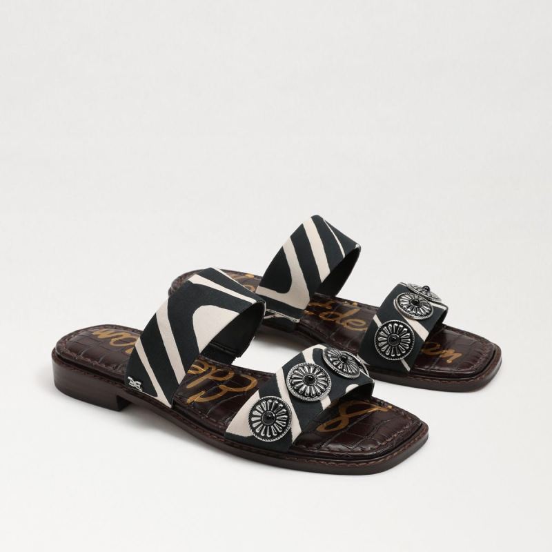 Sam Edelman Hera Slide Sandal-Black/Natural Zebra Sam Edelman Hera Slide Sandal-Black/Natural Zebra