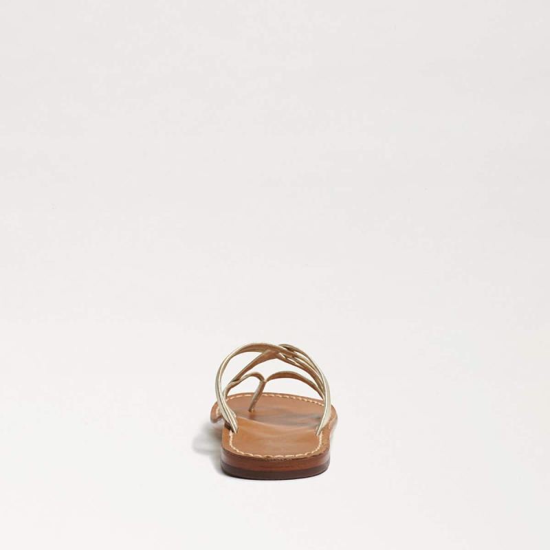 Sam Edelman Marinea Strappy Slide Sandal-Molten Gold Leather