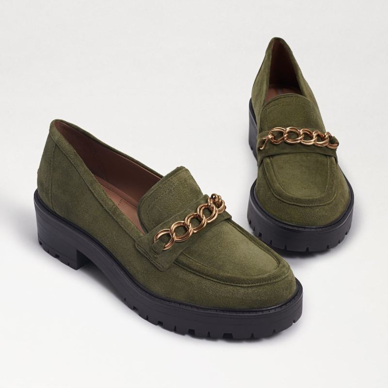 Sam Edelman Taelor Lug Sole Loafer-Tuscan Olive Suede