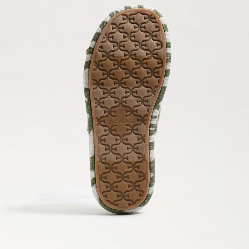 Sam Edelman Kenzie Slide Sandal-Fern/ Natural Linen