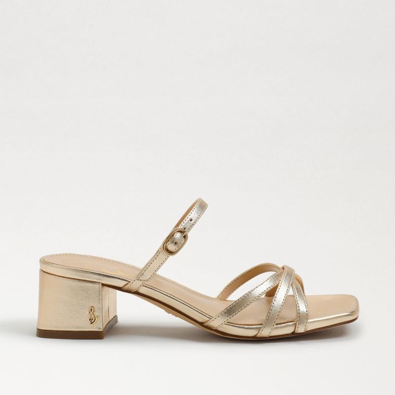 Sam Edelman Rachelle Block Heel-Gold Leaf