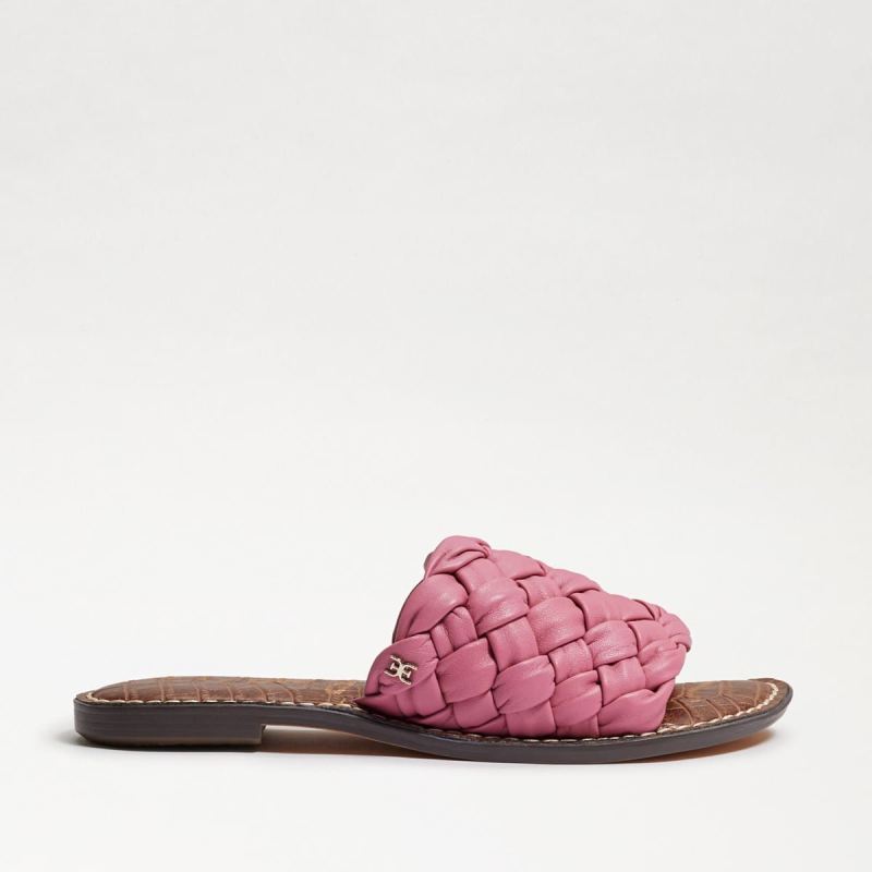 Sam Edelman Griffin Woven Slide Sandal-Carmine Rose Leather